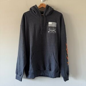 Grunt Style Hoodie Mens Large‎ Blue Patriot Military Army We The People Skull